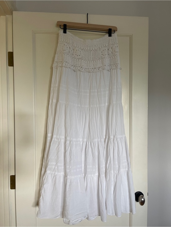 Free People Dresses & Skirts - Free People Cotton Crochet Maxi Skirt
